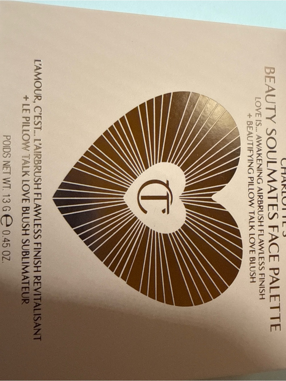 Charlotte Tilbury Pink and Gold Heart Logo Face Palette